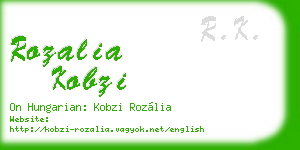 rozalia kobzi business card